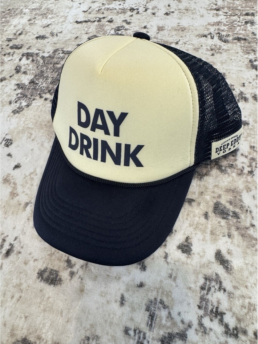 Deep Eddy Vodka Hat Day Drink Mesh Rope Retro Trucker Blue Adj Snapback